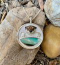 Otter and Opalwood Pendant with Rare Laura Mears Otter