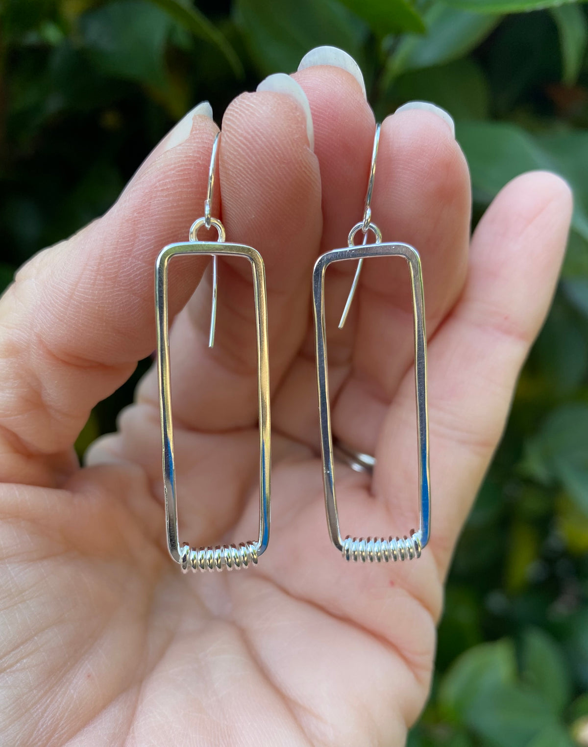 Sterling Rectangular Earrings