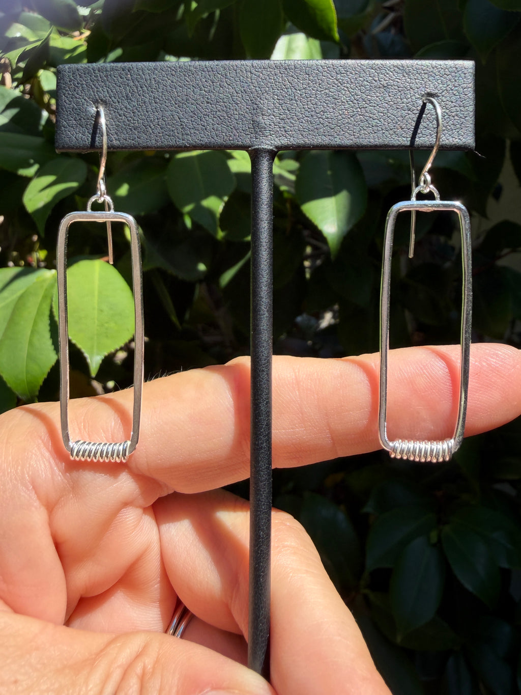 Sterling Rectangular Earrings