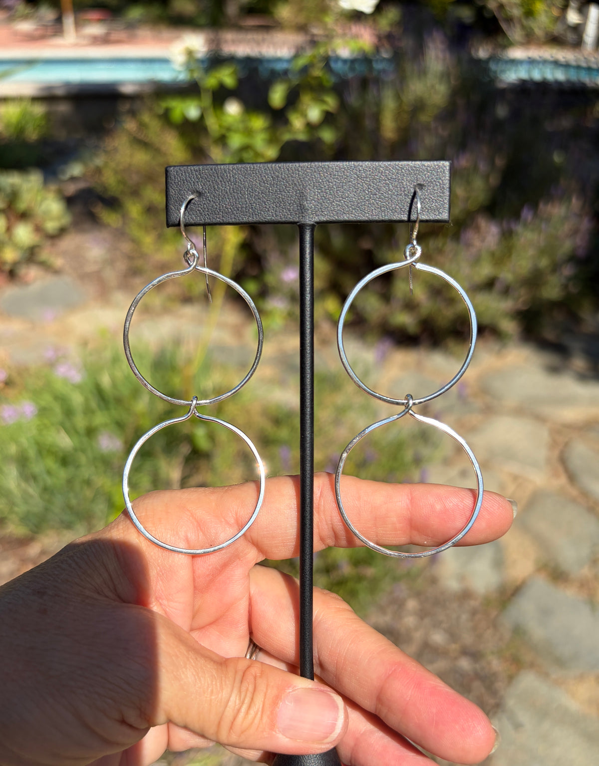 Double Hoop Sterling Earrings
